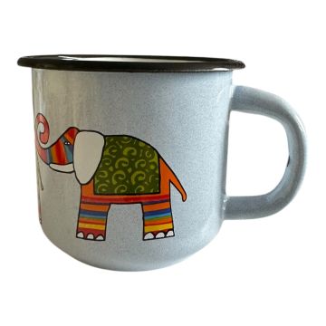 Emaye Konik Bardak-Buz Mavisi Fil