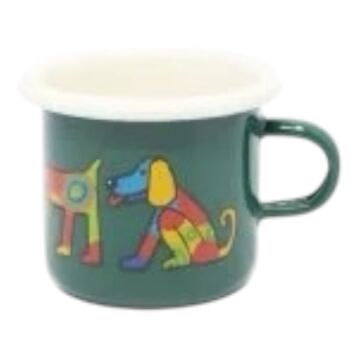 Emaye Minik Bardak-Petrol Yeşili Köpek