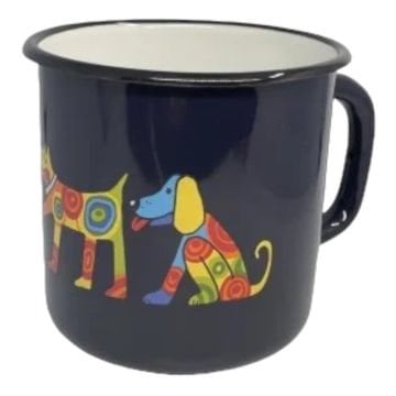 Emaye Büyük Maşrapa-Mor Köpek