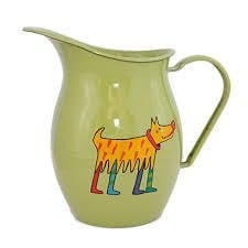 Emaye  Sürahi- Elma Yeşili Köpek