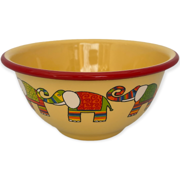 Emaye Kase/12 cm-Sarı Fil