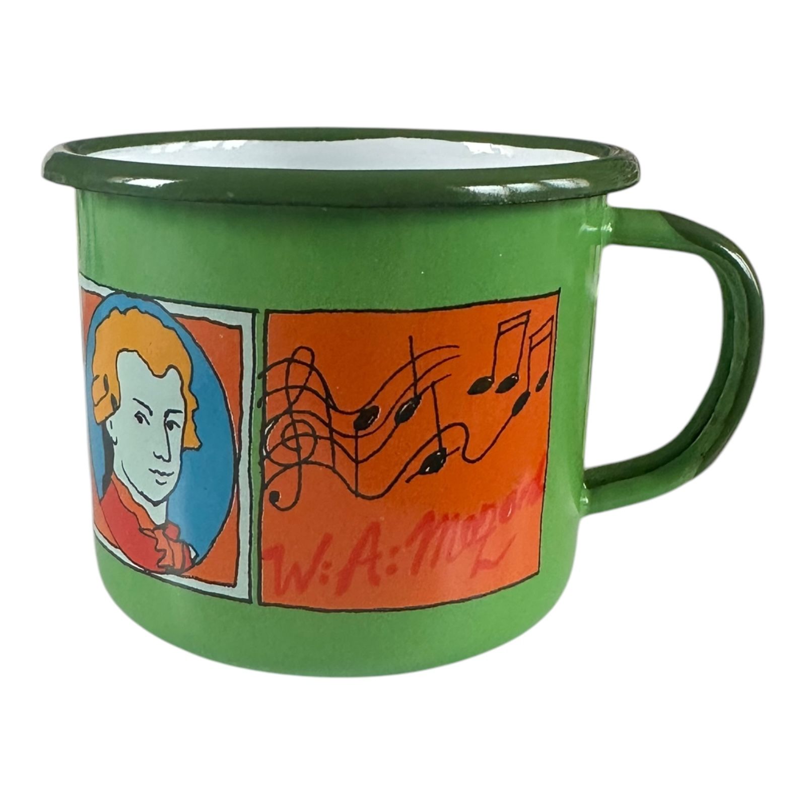 Emaye Bardak-Yeşil Mozart