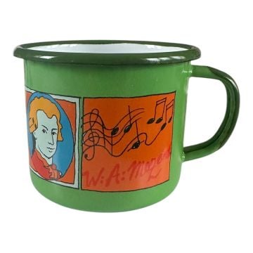 Emaye Bardak-Yeşil Mozart