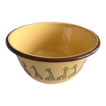 Emaye Büyük Kase-Sarı Zürafa