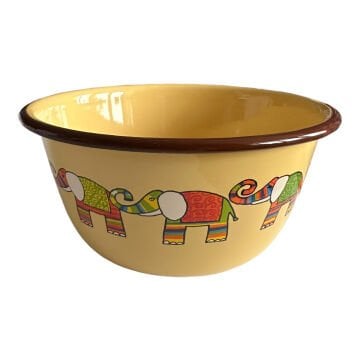 Emaye Büyük Kase-Sarı Fil