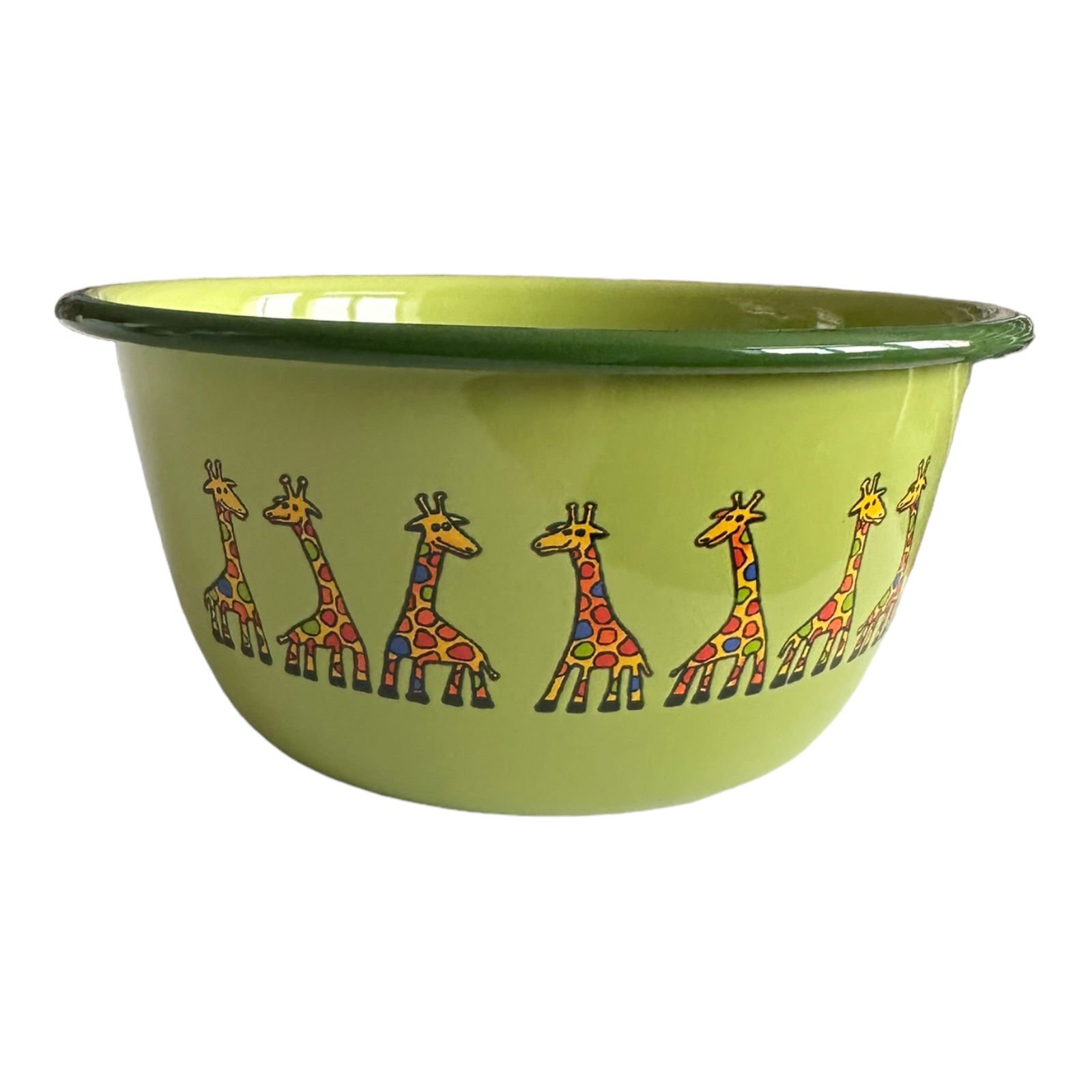Emaye Büyük Kase-Yeşil Zürafa