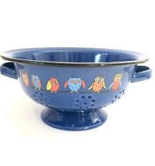 Emaye Süzgeç-Lacivert Baykuş