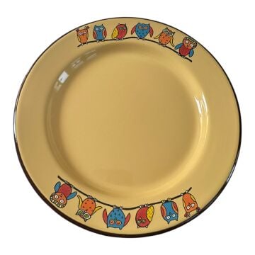 Emaye Tabak-Sarı Baykuş