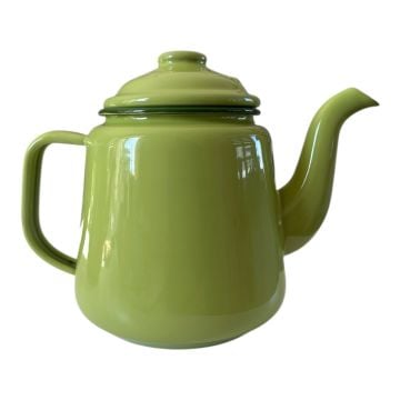 Emaye Konik Çay Demliği-Elma Yeşili Fil