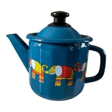 Emaye Küçük Demlik-Mavi Fil