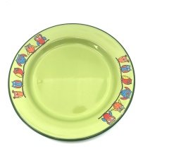 Emaye Tabak-Yeşil Baykuş