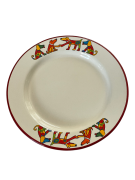 Emaye Tabak-Krem Köpek