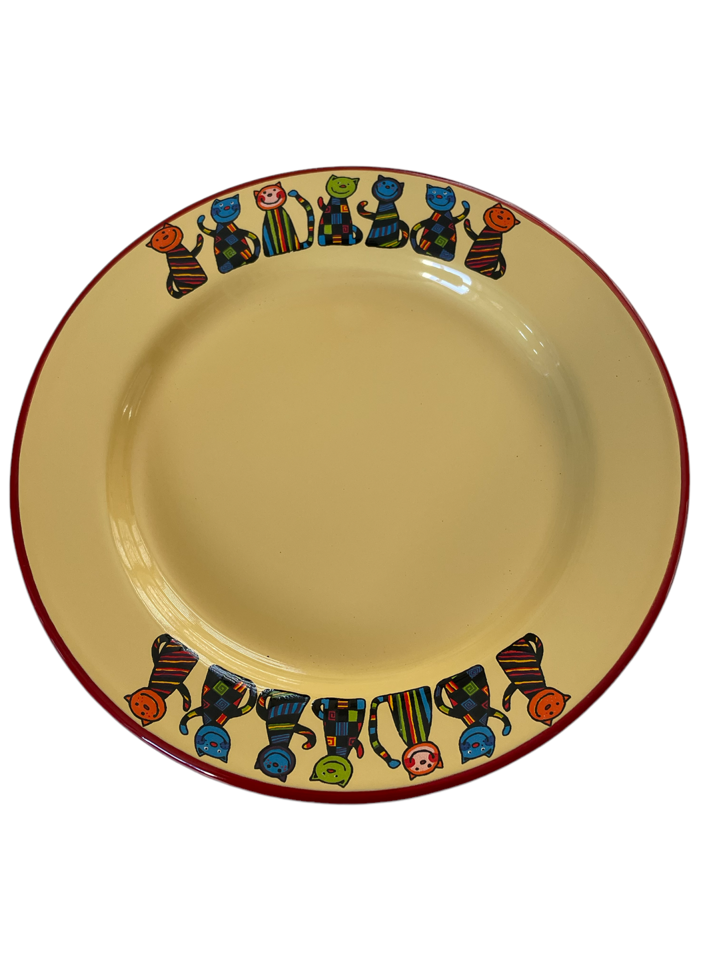 Emaye Tabak-Sarı Kareli Kedi