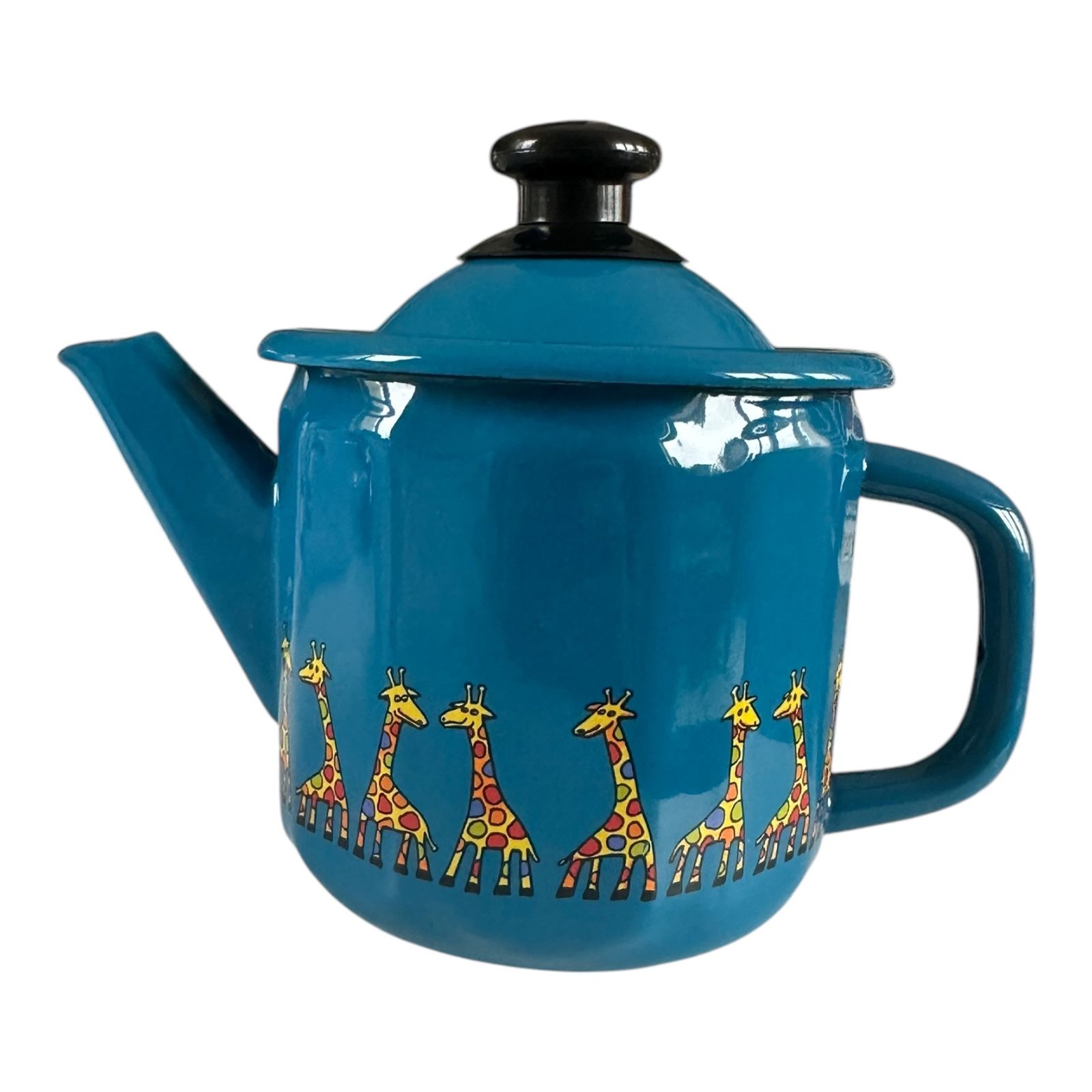 Emaye Küçük Çay Demliği-Mavi Zürafa
