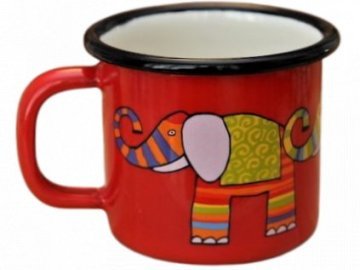 Emaye Büyük Kupa-Kırmızı Fil