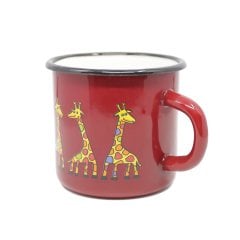 Emaye Büyük Bardak - Kırmızı Zürafa