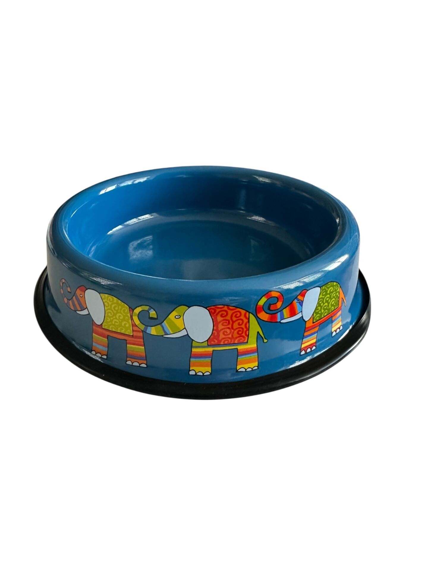 Emaye Kedi Mama Kabı -Mavi Fil