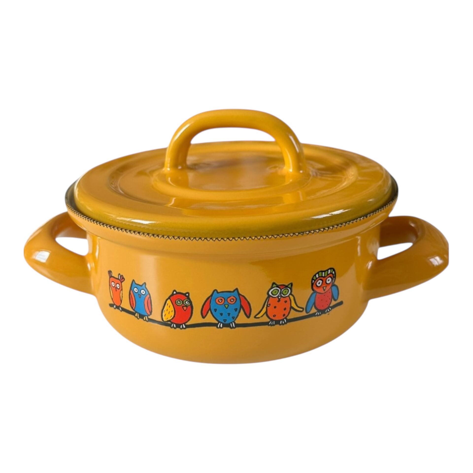 Emaye Tencere-Sarı Baykuş