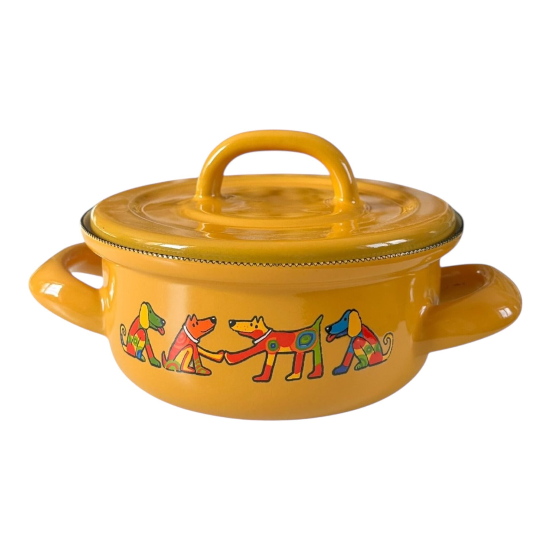 Emaye Tencere-Sarı Köpek