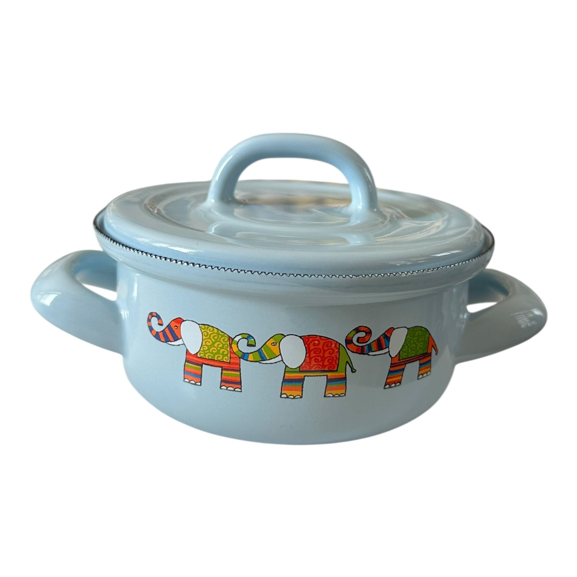 Emaye Tencere-Açık Mavi Fil