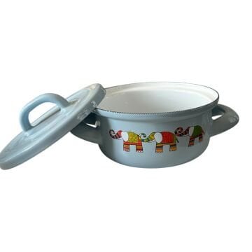 Emaye Tencere-Açık Mavi Fil
