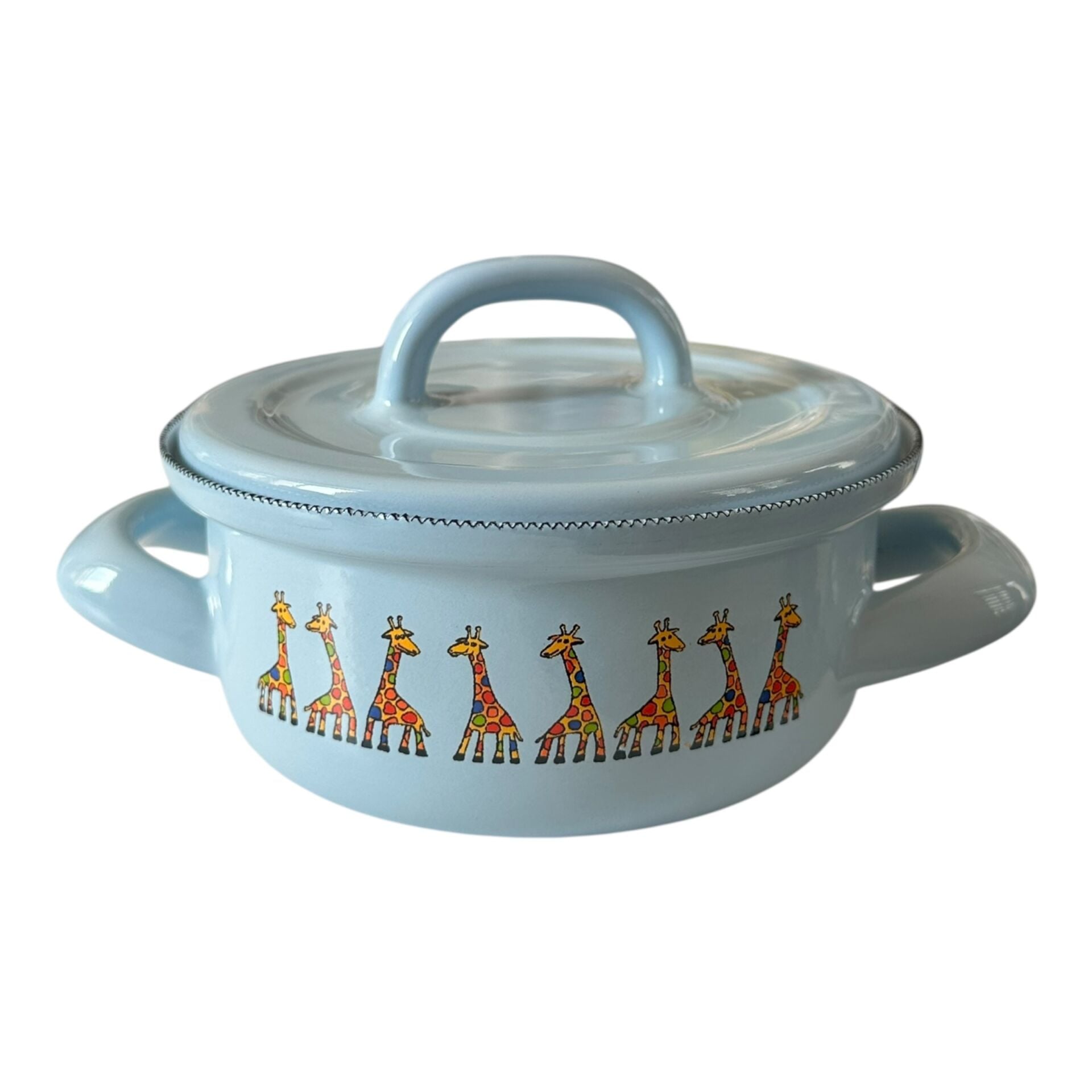 Emaye Tencere-Açık Mavi Zürafa