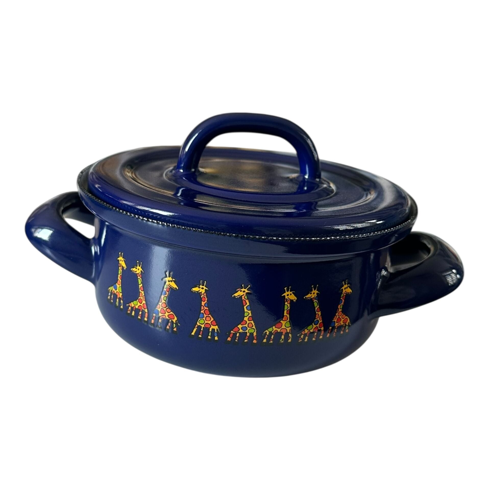 Emaye Tencere-Mor Zürafa