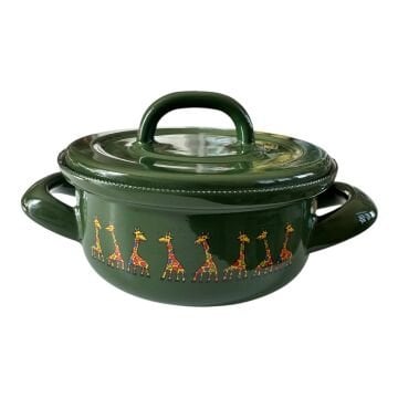 Emaye Tencere-Yeşil Zürafa