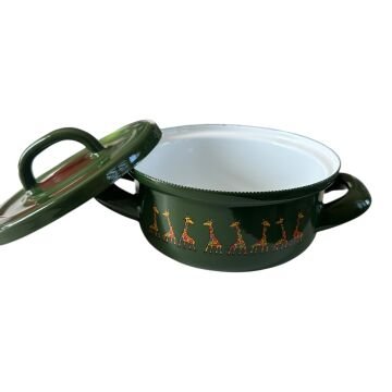 Emaye Tencere-Yeşil Zürafa