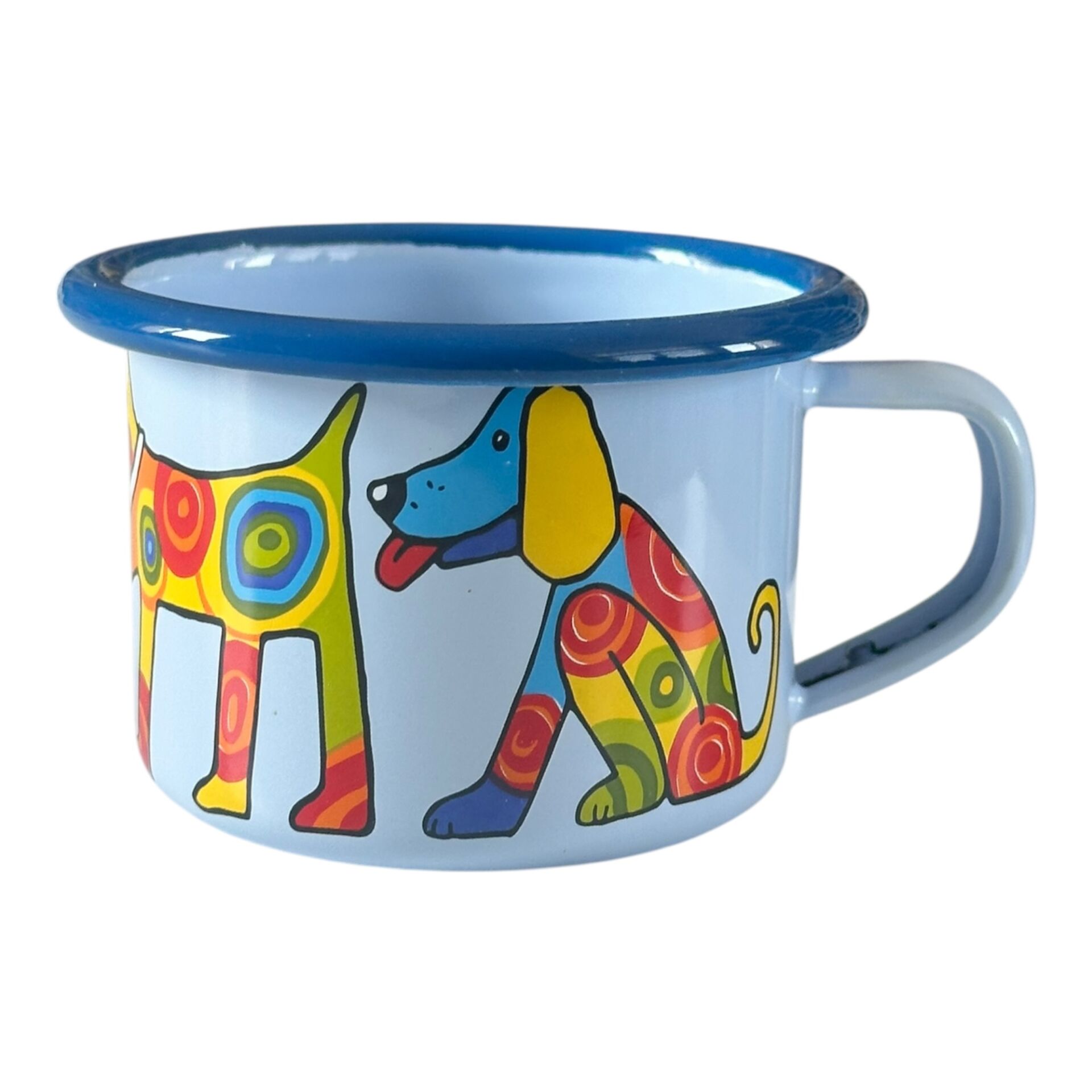 Emaye Küçük Bardak-Mavi Köpek