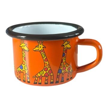 Emaye Küçük Bardak-Turuncu Zürafa