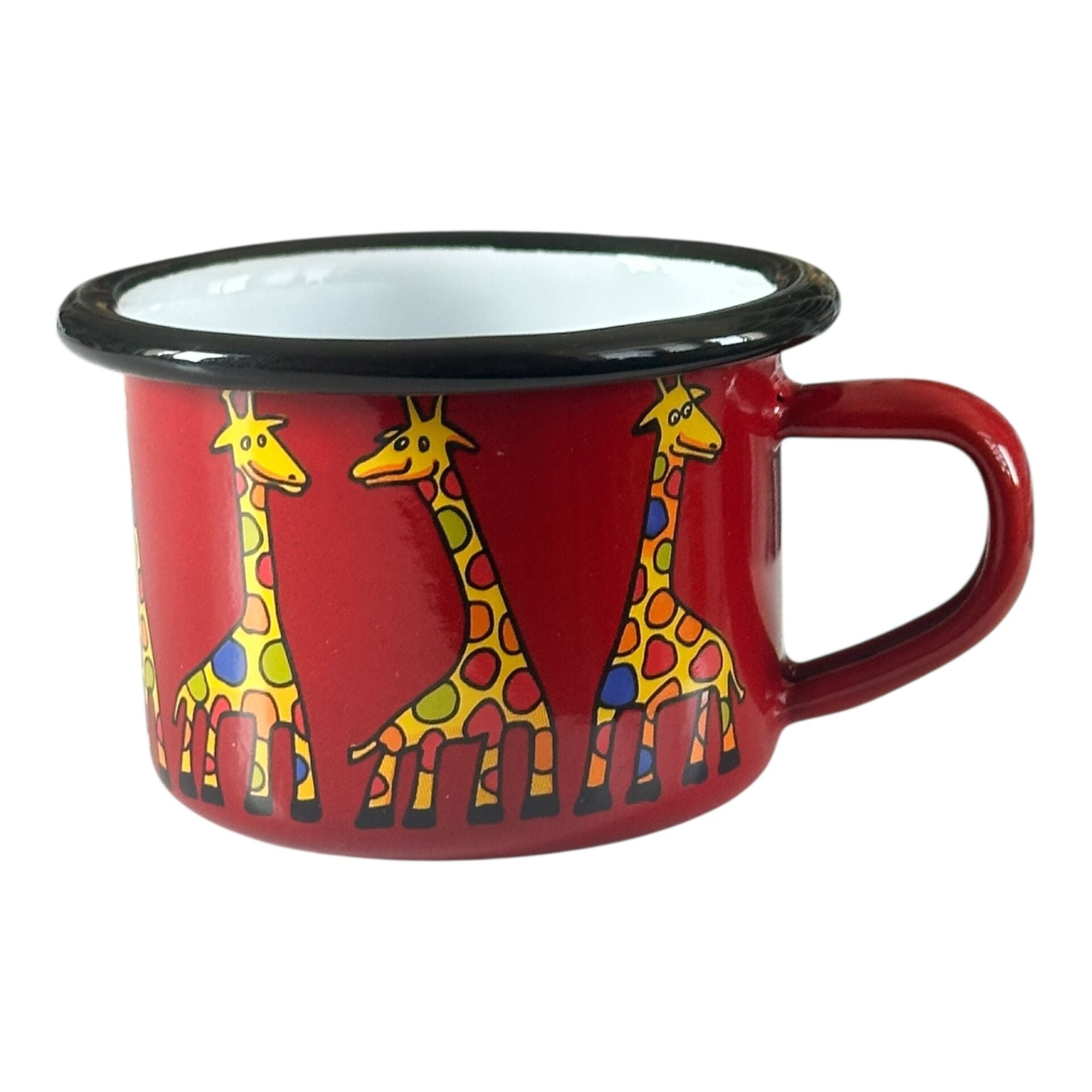 Emaye Küçük Bardak-Kırmızı Zürafa