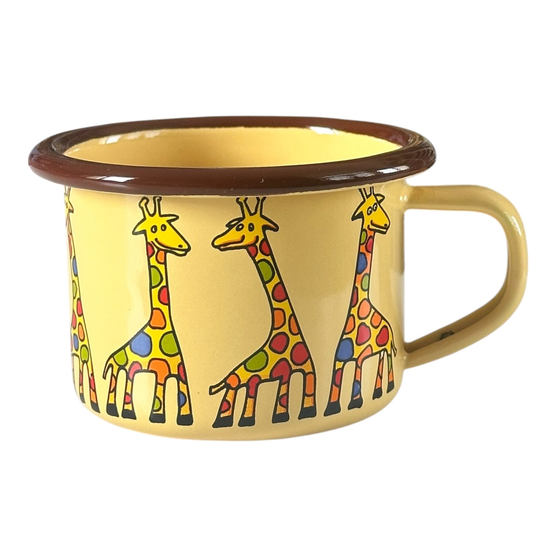 Emaye Küçük Bardak-Sarı Zürafa