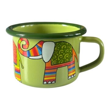 Emaye Küçük Bardak-Elma Yeşili Fil