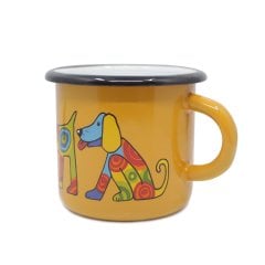 Emaye Büyük Bardak-Sarı Köpek