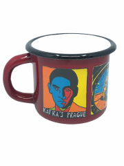 Emaye Orta Bardak-Kırmızı Kafka