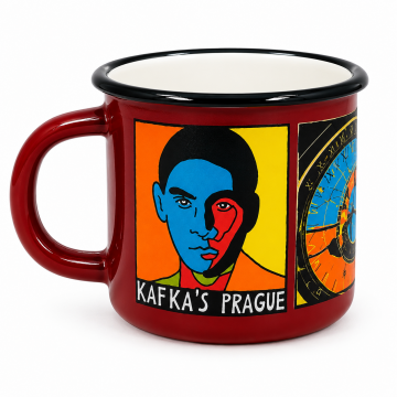 Emaye Orta Bardak-Kırmızı Kafka