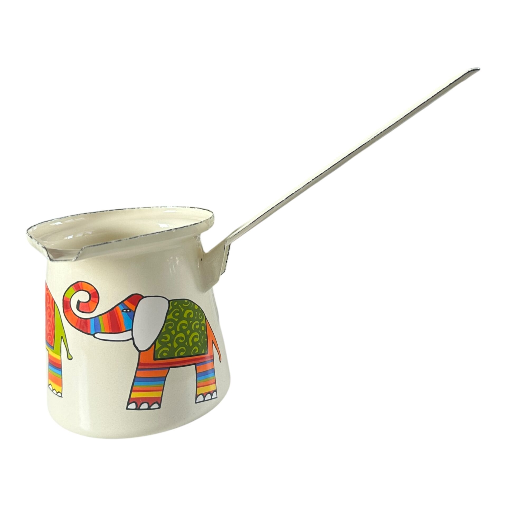 Emaye Büyük Cezve-Krem Fil