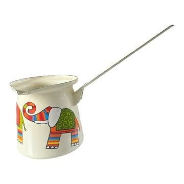 Emaye Büyük Cezve-Krem Fil