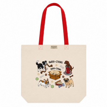 Kedi Köpek Desenli Kanvas Tote Çanta – Paw Tote
