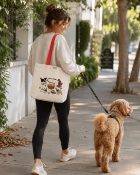 Kedi Köpek Desenli Kanvas Tote Çanta – Paw Tote