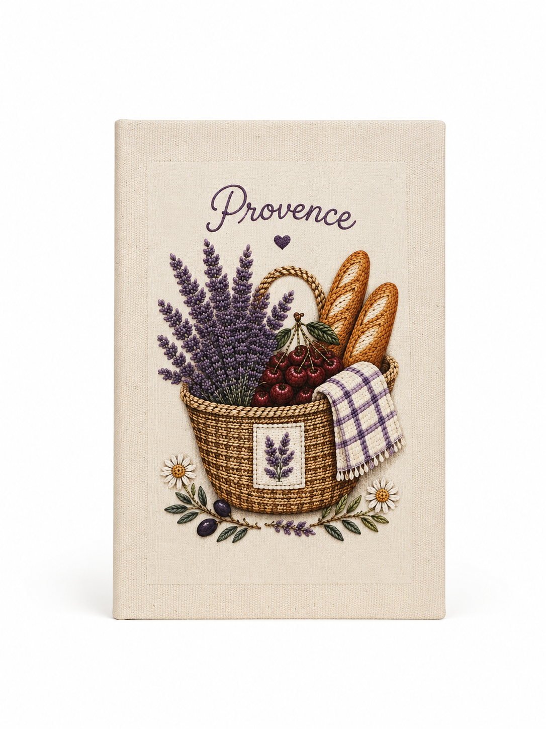 Kanvas Defter Lavanta Sepeti 14x20 cm