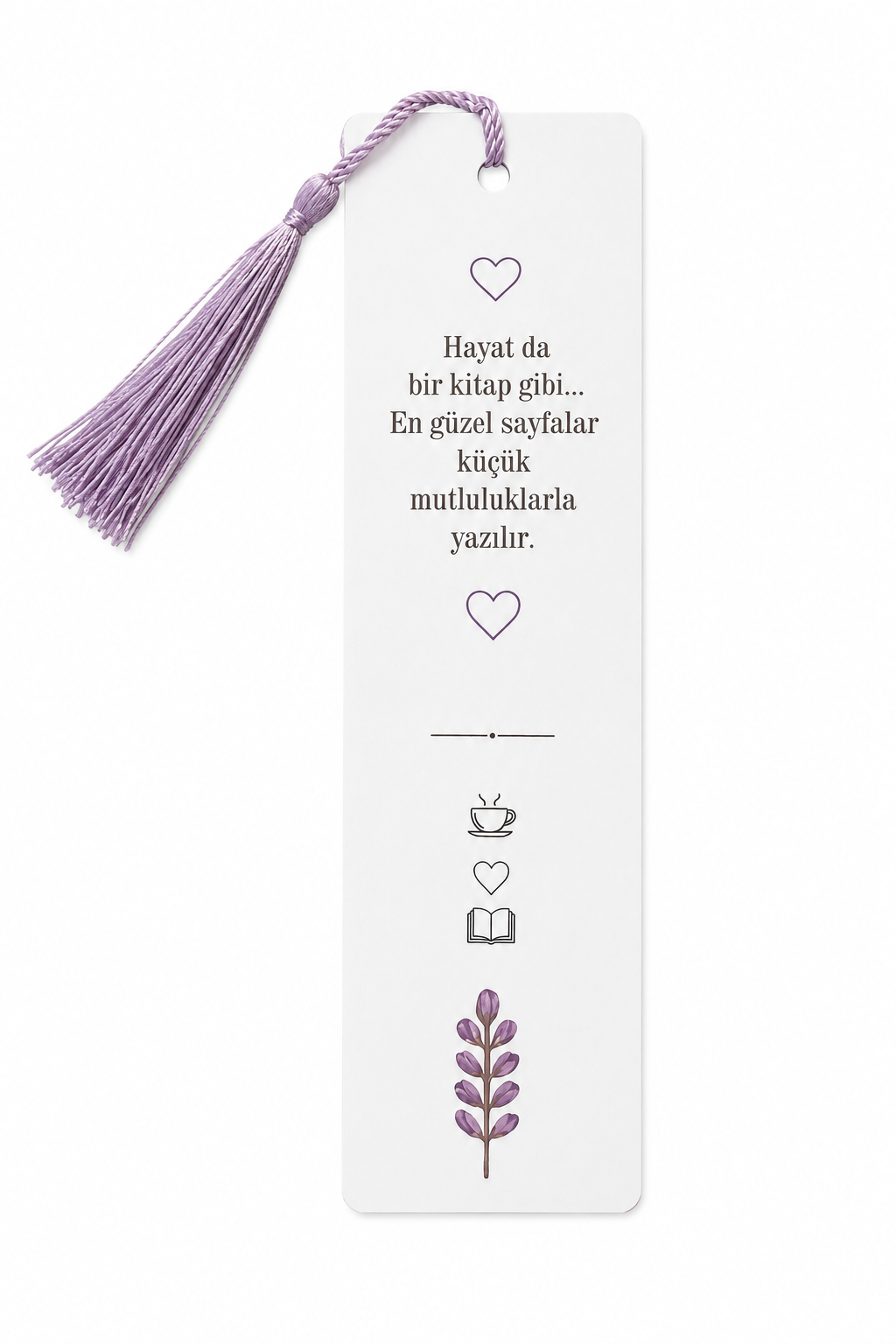 Lavanta Püsküllü PVC Kitap Ayracı | Smaltoli Atelier