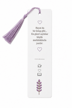 Lavanta Püsküllü PVC Kitap Ayracı | Smaltoli Atelier