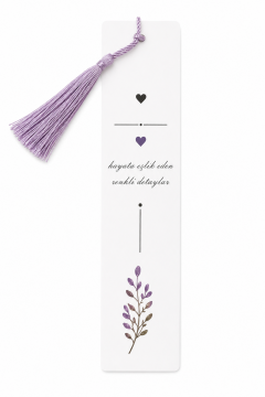 Lavanta Püsküllü PVC Kitap Ayracı | Smaltoli Atelier