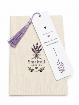 Provence Defter & Lavanta Püsküllü Kitap Ayracı Hediye Seti