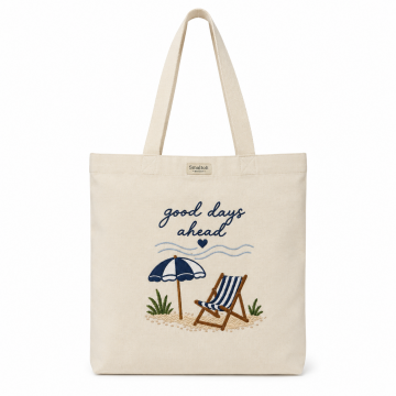 Nakışlı Kanvas Tote Çanta – Good Days Ahead