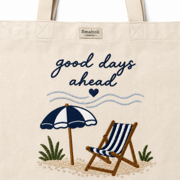 Nakışlı Kanvas Tote Çanta – Good Days Ahead