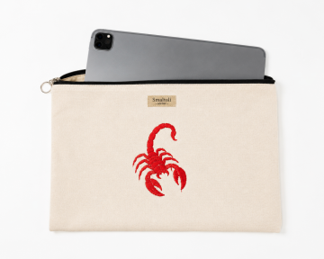 Nakışlı iPad Portföy & Clutch Çanta – Yengeç