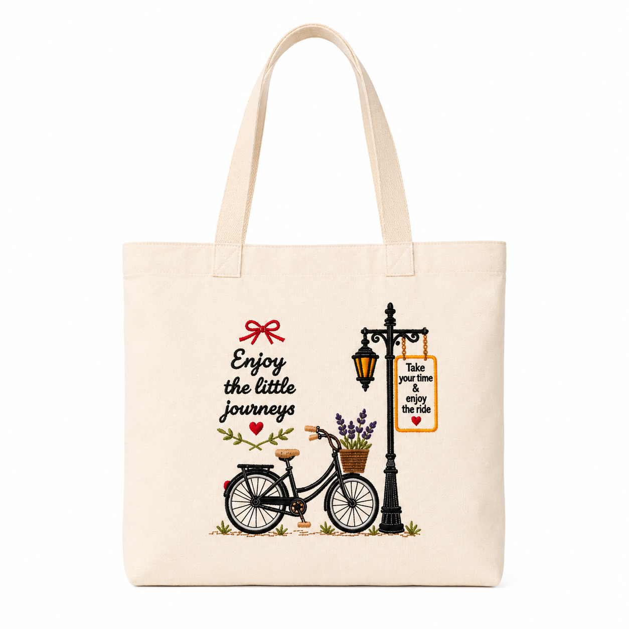 Nakışlı Kanvas Çanta – Bicycle Tote